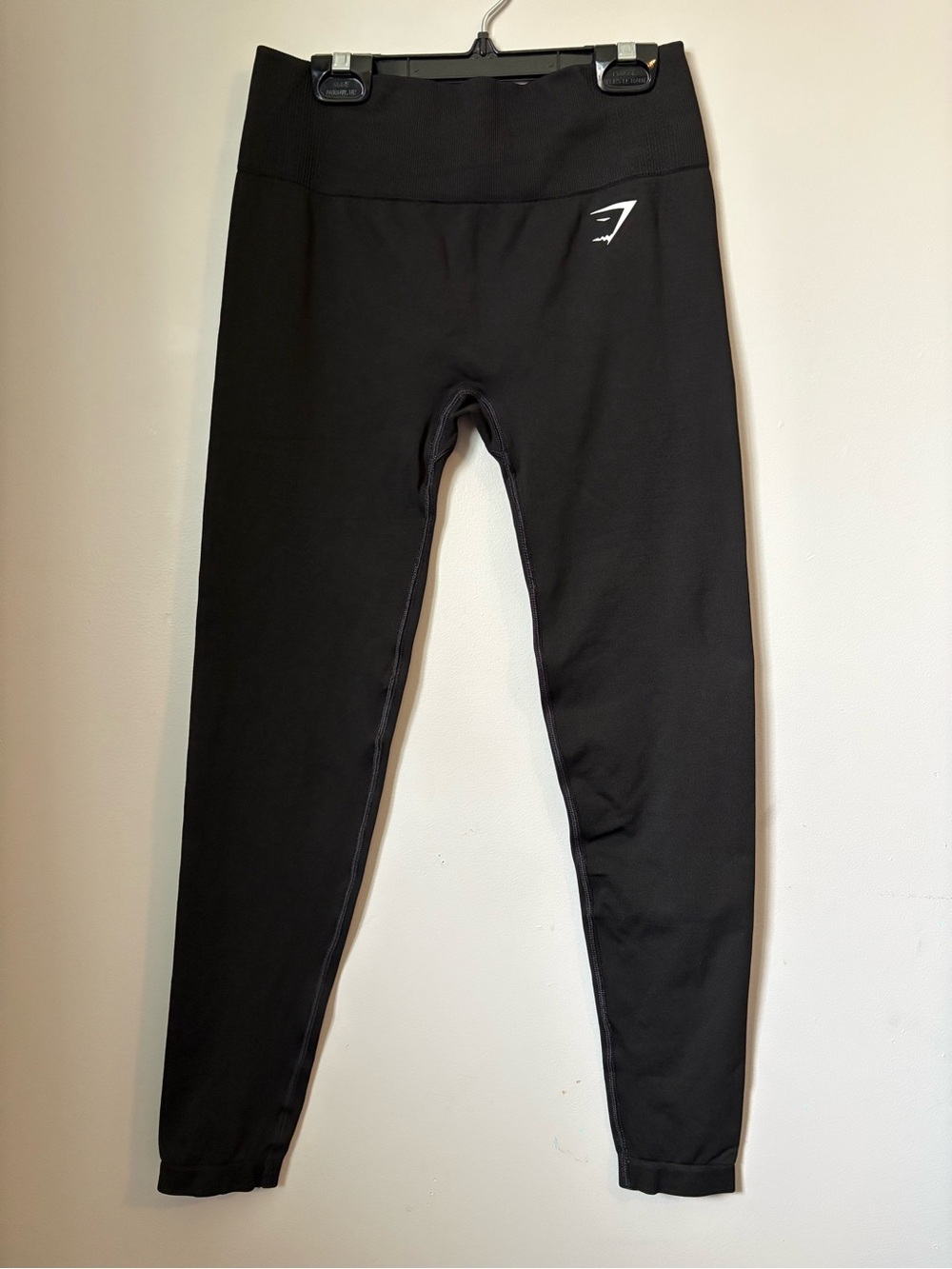 Gymshark Black Vital Seamless High-Waisted Leggings, no tags, approx Sz S.